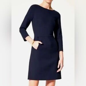 Spanx Perfect A-Line 3/4 Sleeve Dress in Navy